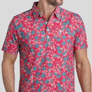 NEW William Murray Seed Spitter Men's Polo Watermelon Large